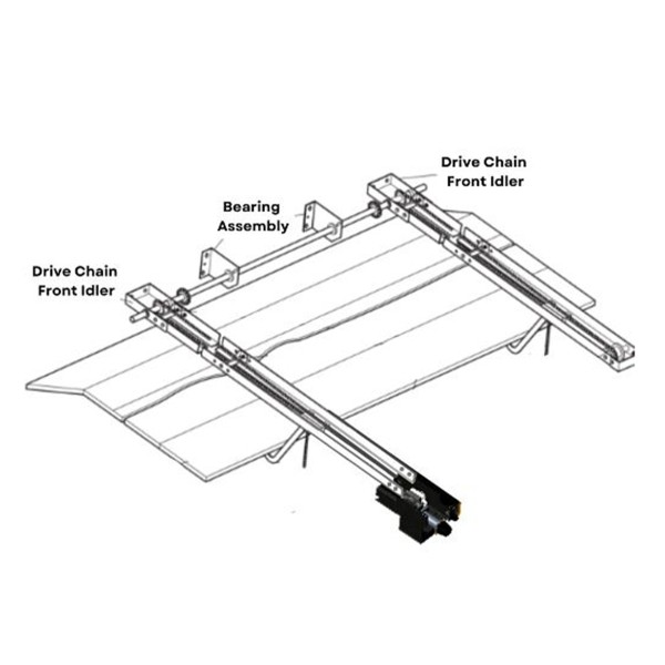 LiftMaster Dual Trolley Modification for TDC Commercial Door Trolley 1200 & 2200 Series Operators (2,200 lbs, 18 ft.) - 1222DUALTROLLEY18