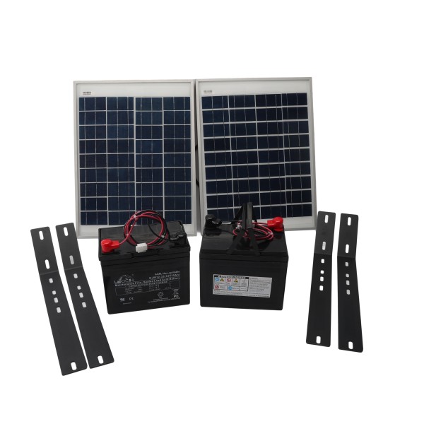 LiftMaster 24V Solar Kit with 2x 20W Panels & Batteries for Gate Opener Systems (40W Total) - 40W33A