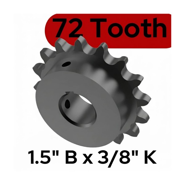 LiftMaster 72 Tooth Sprocket Kit with 1.5" Bore & 3/8" Keyway - 71-1550B72TKH