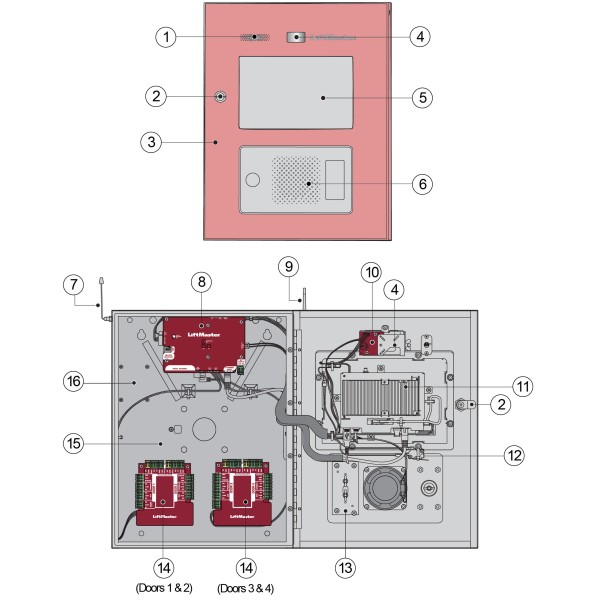 LiftMaster Faceplate With Display, CAPXL - K41-0117-000