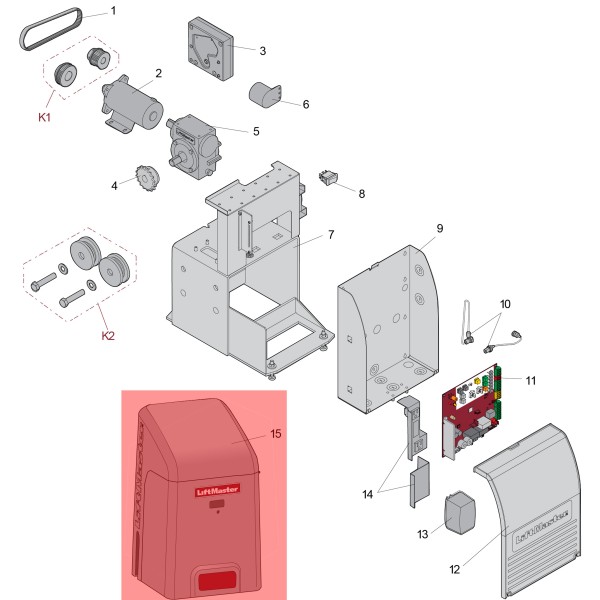 LiftMaster Cover, Gray, Rsul12UL - K77-39427