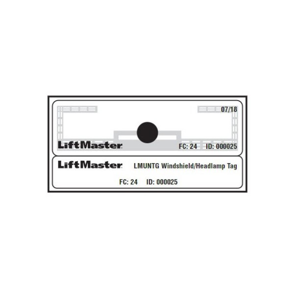 LiftMaster Dual Purpose RFID Tag - Headlamp or Windshield Placement
