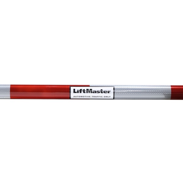 LiftMaster 12 ft. Aluminum Gate Boom Arm Red And White Reflective DOT Stripes Arm - MA024RDOT (Accessories)