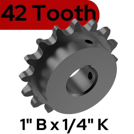 LiftMaster Sprocket Kit w/ 42-Tooth 1" x 1/4" Keyway - 71-1550B42LGH