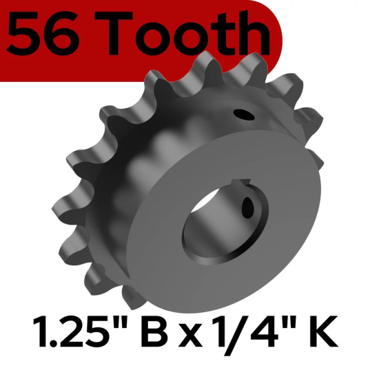 LiftMaster Sprocket Kit w/ 56-Tooth 1.25" Bore x 3/8" Keyway - 71-1550B56QGH
