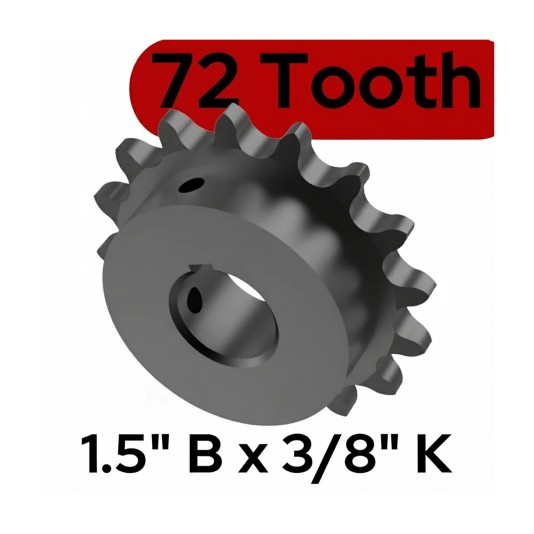 LiftMaster 72 Tooth Sprocket Kit with 1.5" Bore & 3/8" Keyway - 71-1550B72TKH