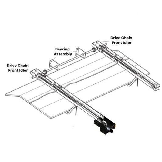 LiftMaster Dual Trolley Modification for TDC Commercial Door Trolley 700 Series Operators (700 lbs, 12 ft.) - 7DUALTROLLEY12