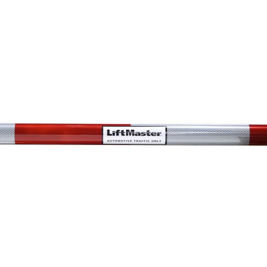 LiftMaster 12 ft. Aluminum Gate Boom Arm Red And White Reflective DOT Stripes Arm - MA024RDOT (Accessories)
