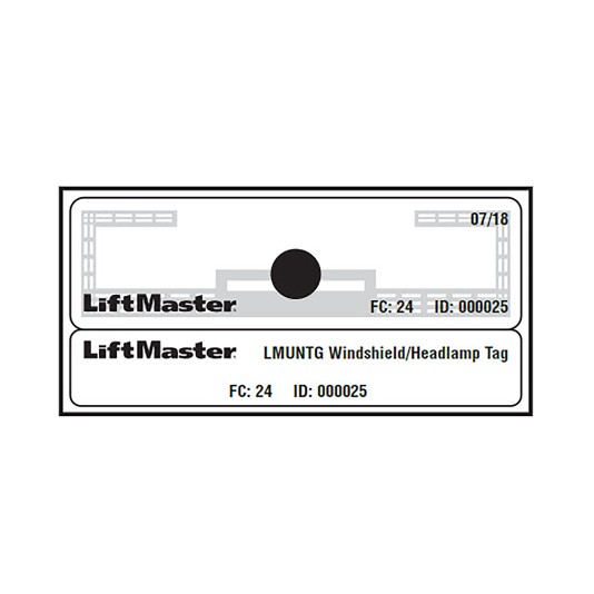 LiftMaster Special Order, Dual Purpose RFID Tag
