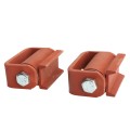 LiftMaster GUARDIAN Flat-Round Mounted Roller Cage Bearing Gate Hinge (Pair) Prime Coated - 2115P