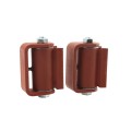 LiftMaster GUARDIAN Flat-Round Mounted Roller Cage Bearing Gate Hinge (Pair) Prime Coated - 2115P