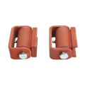 LiftMaster GUARDIAN Flat-Round Mounted Roller Cage Bearing Gate Hinge (Pair) Prime Coated - 2115P