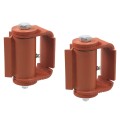 LiftMaster GUARDIAN Adjustable Hinge - Prime Coated, Round Mount, Both Sides (Pair) - 3110P