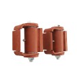 LiftMaster GUARDIAN Adjustable Round Mounted Roller Cage Bearing Gate Hinge (Pair) Prime Coated - 3110P