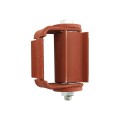LiftMaster GUARDIAN Adjustable Round Mounted Roller Cage Bearing Gate Hinge (Pair) Prime Coated - 3110P