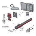 LiftMaster LA500 Single Arm Swing Gate Opener Package, Metal Control Box, With 20W Solar Kit, Photo Eye - LA500XL20W