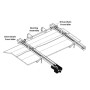LiftMaster Dual Trolley Modification for TDC Commercial Door Trolley 1200 & 2200 Series Openers (2,200 lbss, 10 ft.) - 1222DUALTROLLEY10