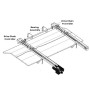 LiftMaster Dual Trolley Modification for TDC Commercial Door Trolley 700 Series Openers (700 lbss, 12 ft.) - 7DUALTROLLEY12